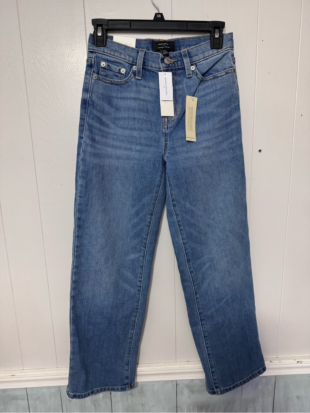 Banana Republic Mid-Blue Straight-Leg Jeans